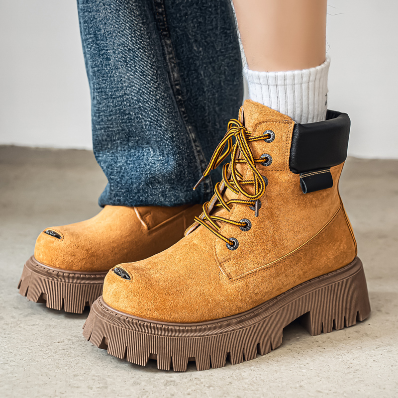 Men Shoes Classic - Klasyczne wysokie buty outdoorowe skórzane męskie