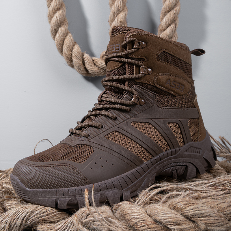 Men'S Shoes Zipper - Męskie buty taktyczne sznurowane pustynne wojskowe