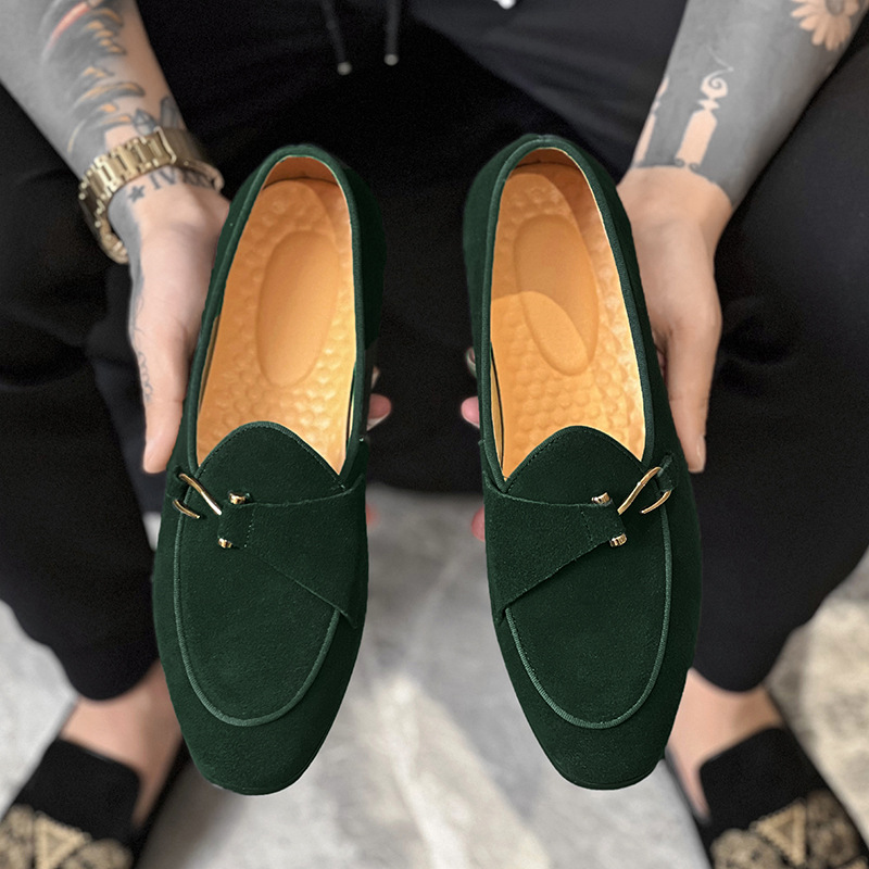 Monk Strap Shoe - Nowe męskie modne szpiczaste zamszowe paski