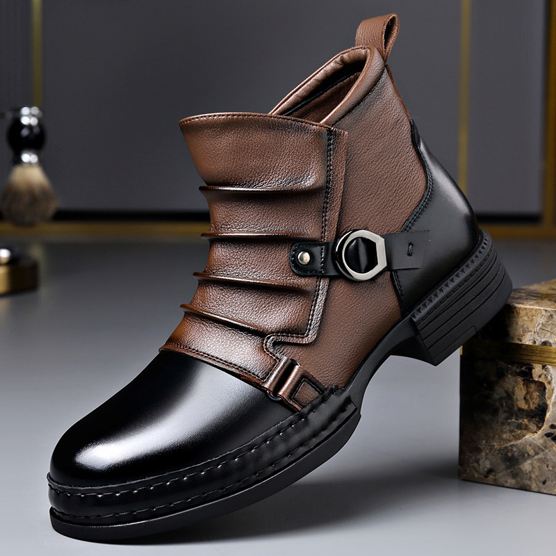 Jesienno-zimowe retro botki mę – Men'S Shoes Zipper recenzja i cena