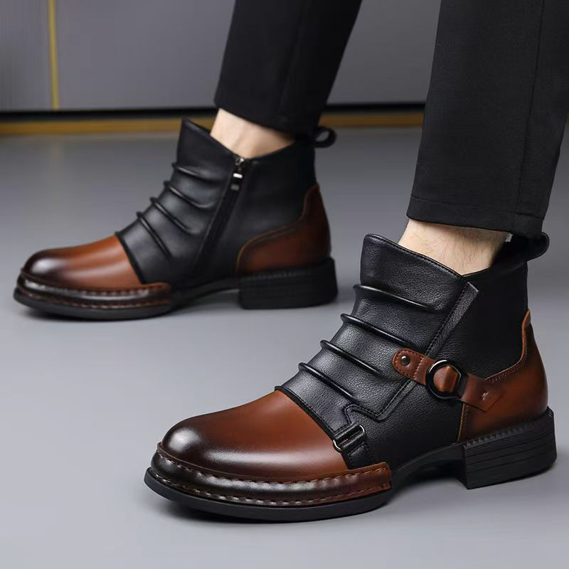 Jesienno-zimowe retro botki mę – Men'S Shoes Zipper recenzja i cena