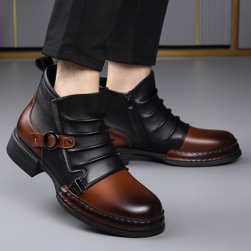 Jesienno-zimowe retro botki mę – Men'S Shoes Zipper recenzja i cena