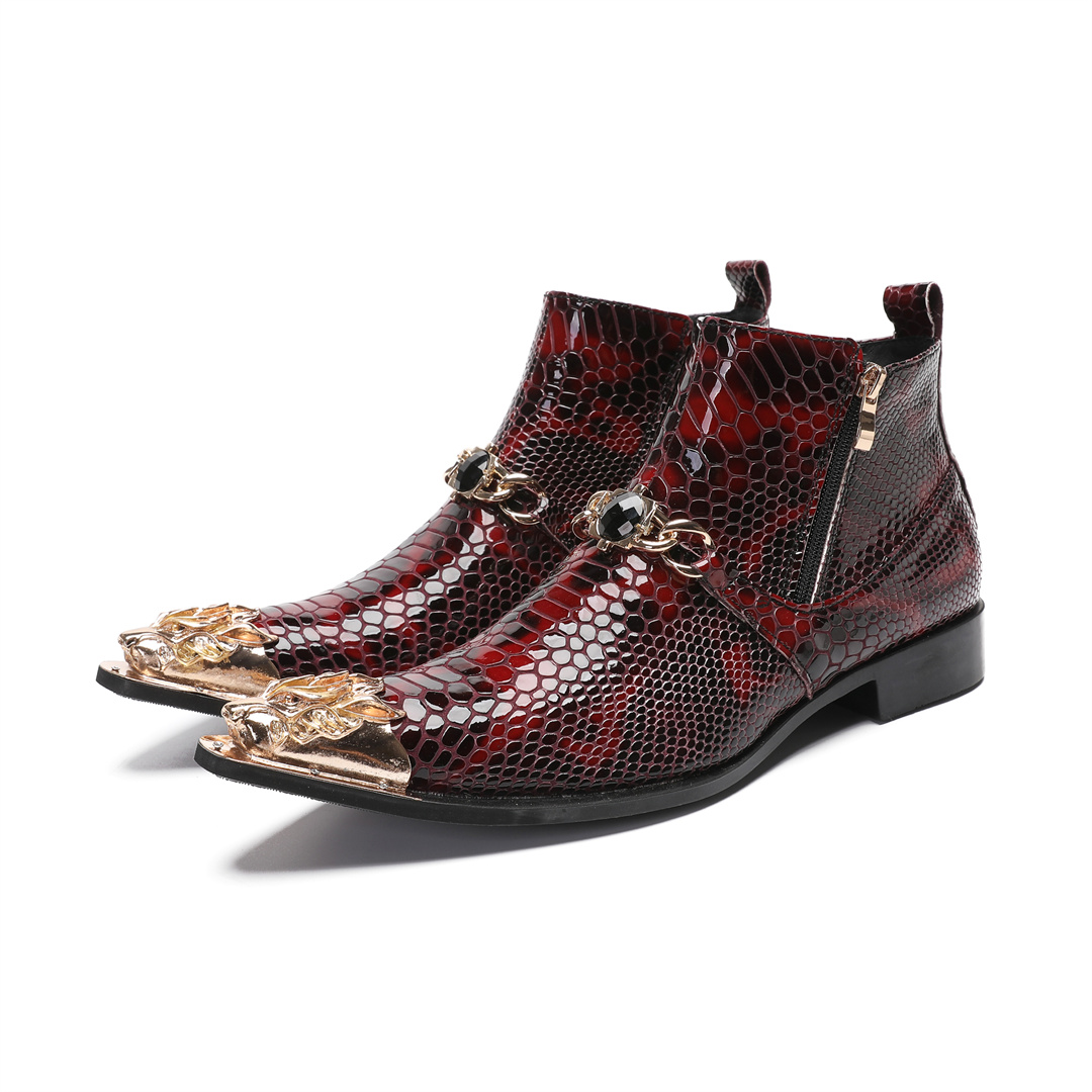 Modne męskie botki z metalowym – Men'S Shoes Zipper recenzja i cena