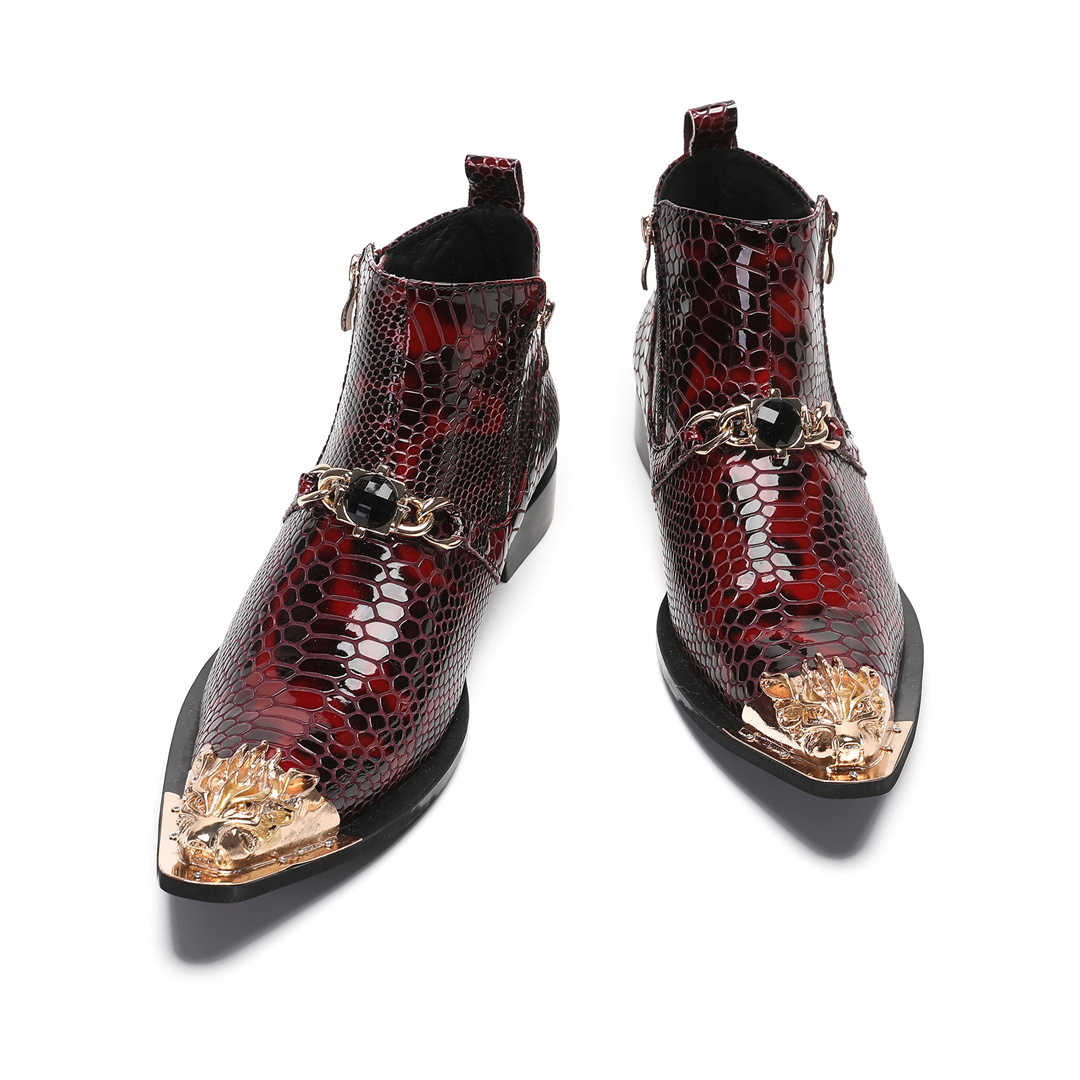 Modne męskie botki z metalowym – Men'S Shoes Zipper recenzja i cena