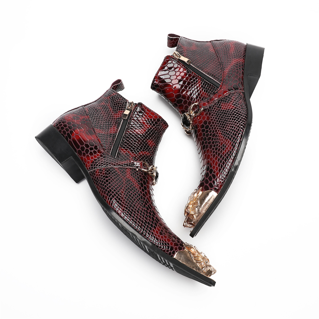 Modne męskie botki z metalowym – Men'S Shoes Zipper recenzja i cena