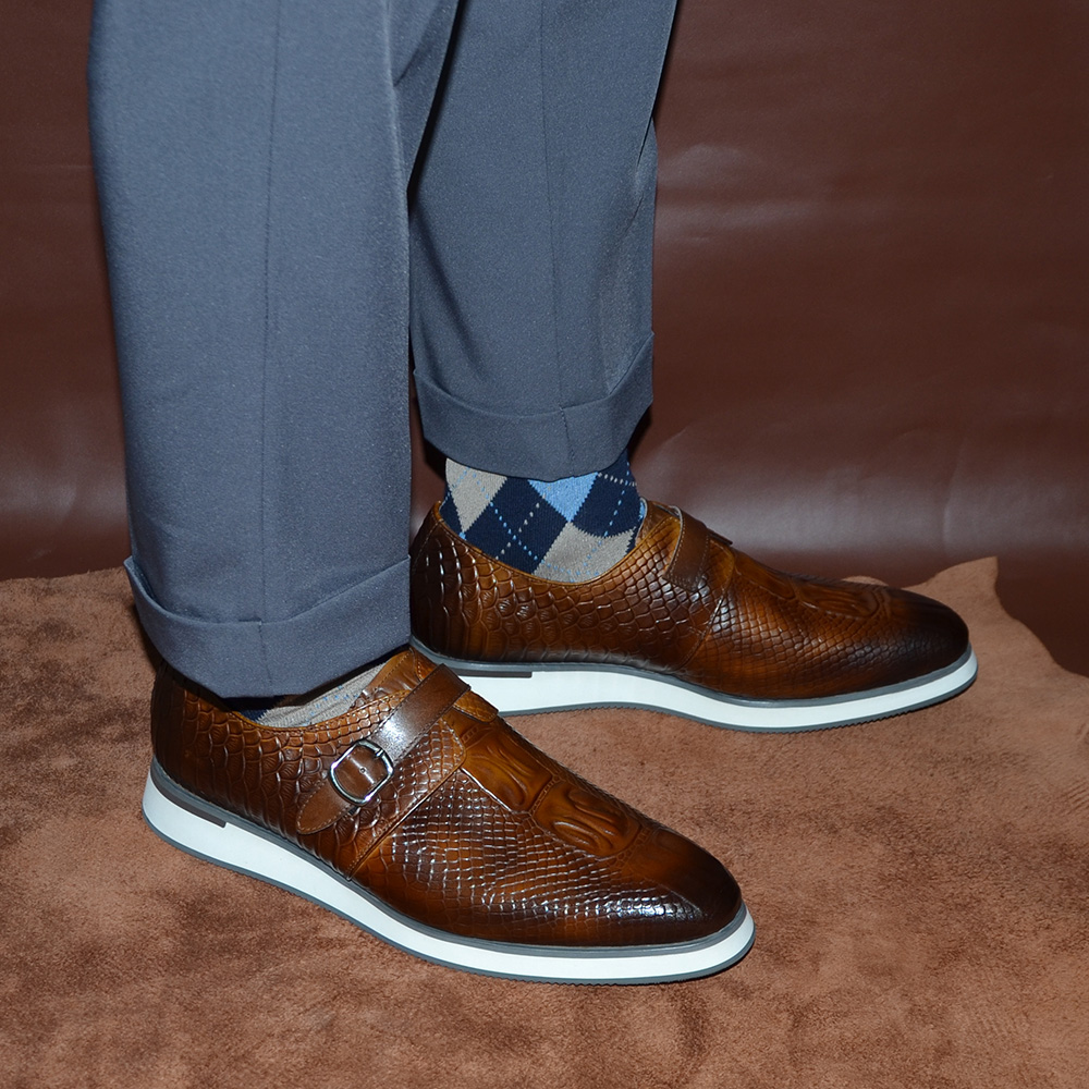 Męskie buty casual biznesowe z – Monk Strap Shoe recenzja i cena