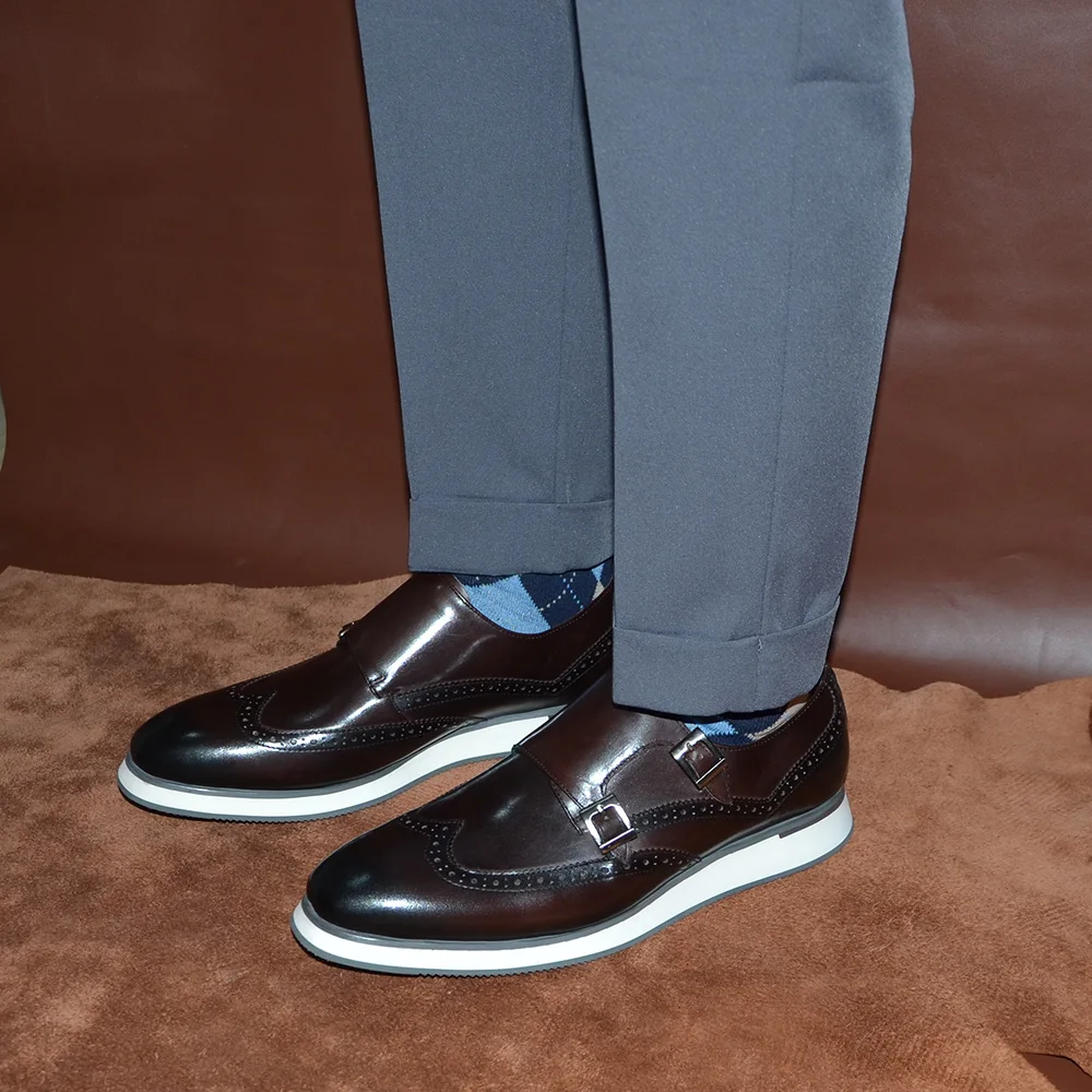 Europejskie luksusowe męskie s – Monk Strap Shoe recenzja i cena