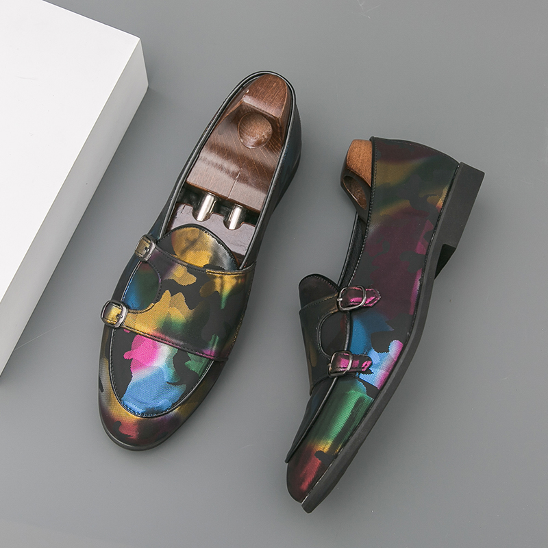 Oddychające męskie mokasyny, k – Monk Strap Shoe recenzja i cena