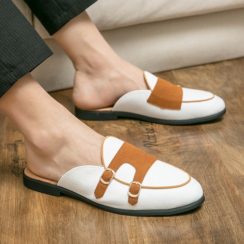 Męskie mule na płótnie, półbut – Monk Strap Shoe recenzja i cena