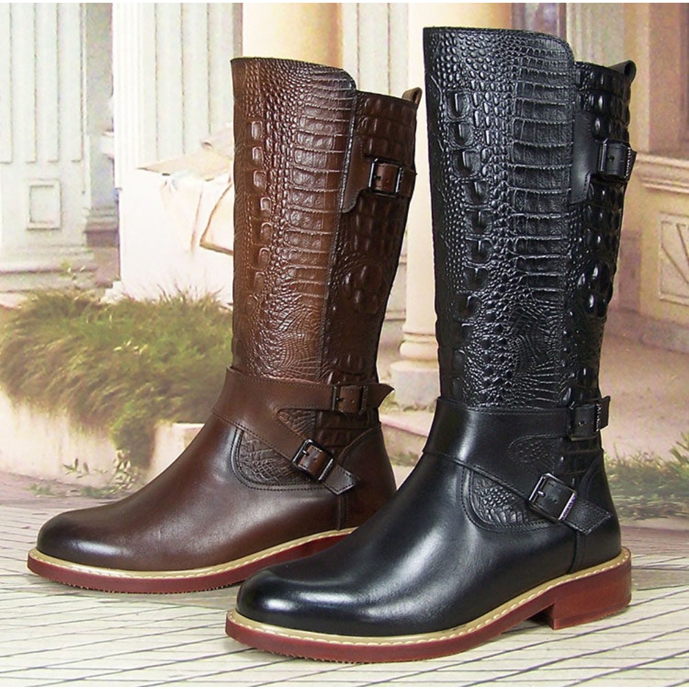 Męskie skórzane buty jeździeck – Men'S Shoes Zipper recenzja i cena